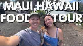 Maui, Hawaii FOOD TOUR 🌺 17 SPOTS: best shave ice, pies, cinnamon rolls, steak, fish, lunch plates