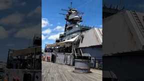 USS Missouri over looking the USS Arizona Memorial at Pearl Harbor #pearlharbor #ussmissouri