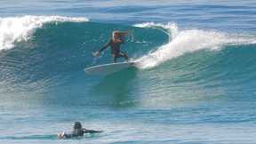 Kalani Robb and Rob Machado go off on midlength surfboards in San Diego !!!