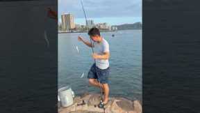 Fishing at Magic Island 🎣 | Honolulu, Hawaii