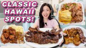 OLD SCHOOL EATERIES IN HAWAII || Plate Lunch, Poke, Burgers and More!