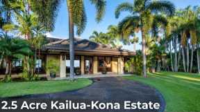 Kailua Kona Luxury Home Tour on 2.5 Acres with Pool & Ocean Views on Hawaii Island
