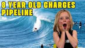 MASSIVE SWELL approaches NORTH SHORE | 8 Y.O Paddles Out!