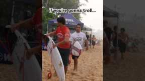 send this to someone you love trash talking to 😂 #surfing #competition #hawaii