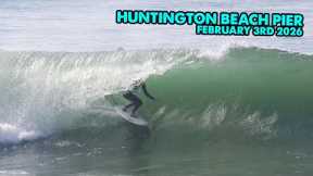 THE SWELL IS PUMPING at The Huntington Beach Pier! (February 3rd 2026)