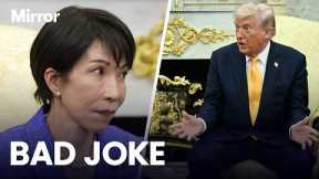 Trump SHOCKS press into SILENCE with PEARL HARBOR JOKE in front of Japan's PM