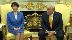 President Trump refers to Japan's attack on Pearl Harbor after Japanese reporter asks him a question