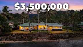 $3,500,000 Hawaii Oceanfront Property Hauula Oahu Home Tour