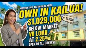 Assume a 2.25% VA Loan in Kailua?! Below-Market Condo Tour | 437 Kailua Rd #6102